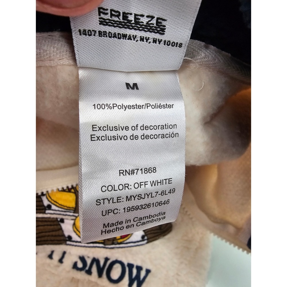 Disney Womens Winter‎ Sherpa Pullover Cream Polyester Casual Size Medium - Picture 5 of 7
